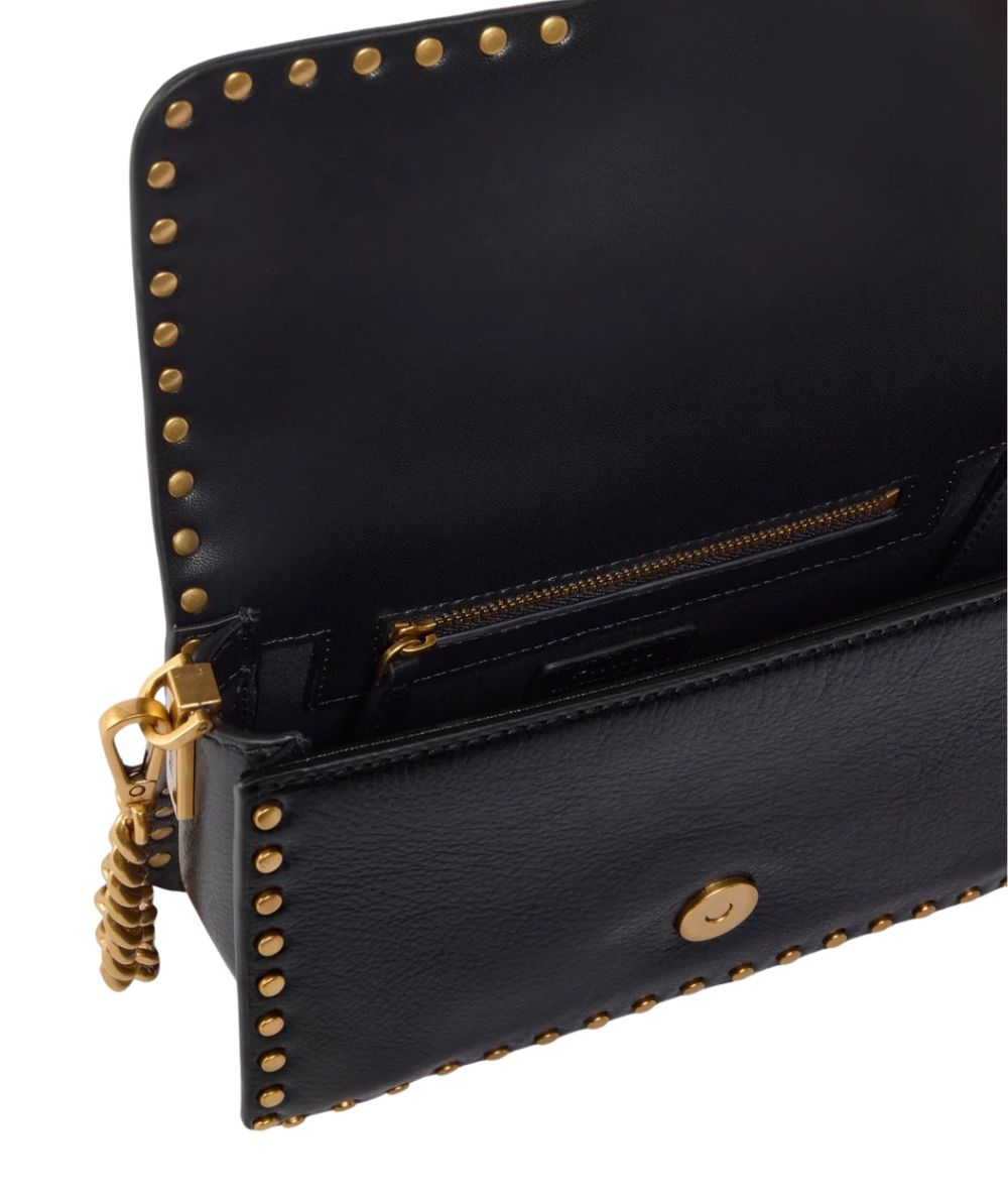 PINKO Mini Borsa Love One Slouchy Mn. Studs Bag 107665-A2JG Nero