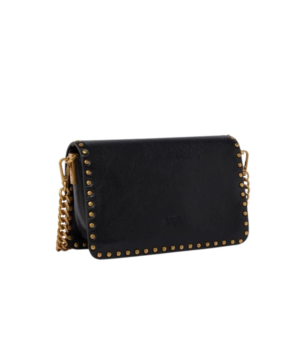 PINKO Mini Borsa Love One Slouchy Mn. Studs Bag 107665-A2JG Nero