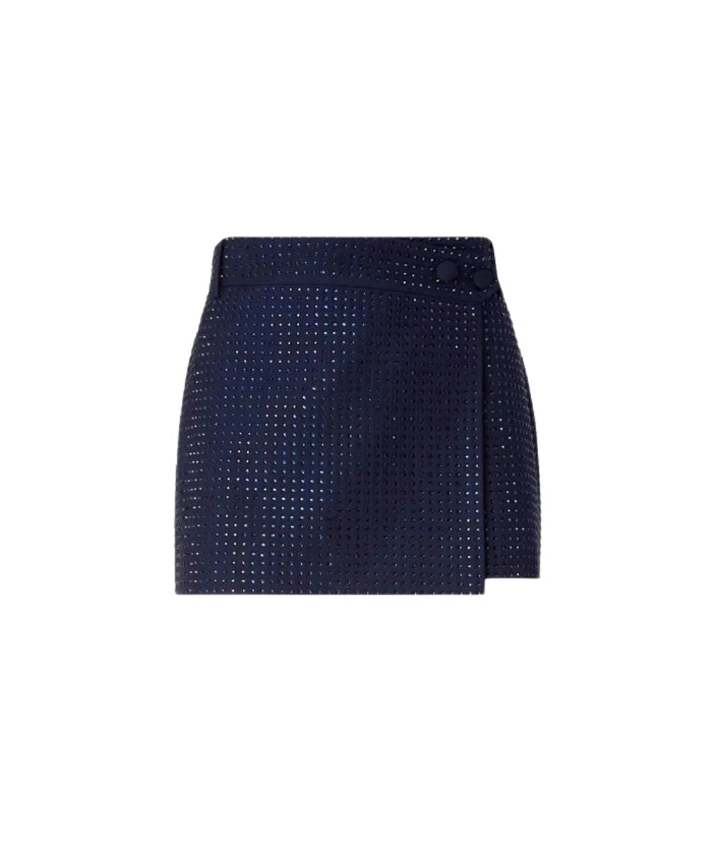 PINKO Minigonna a Portafoglio con Strass Soave 107674-A3M0 Blu