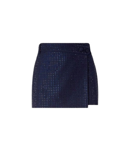 PINKO Minigonna a Portafoglio con Strass Soave 107674-A3M0 Blu