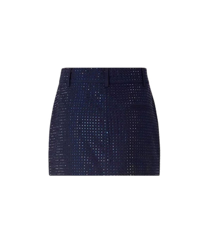 PINKO Minigonna a Portafoglio con Strass Soave 107674-A3M0 Blu