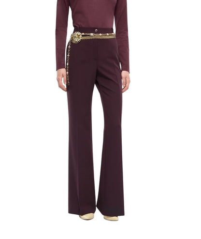 PINKO Pantalone a Palazzo Petalo 107214-A18E Bordeaux Scuro