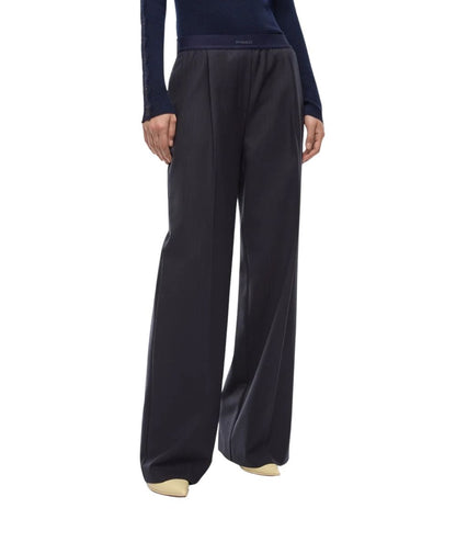 PINKO Pantaloni a Palazzo in Misto Lana Phaius 107560-A3IF Blu