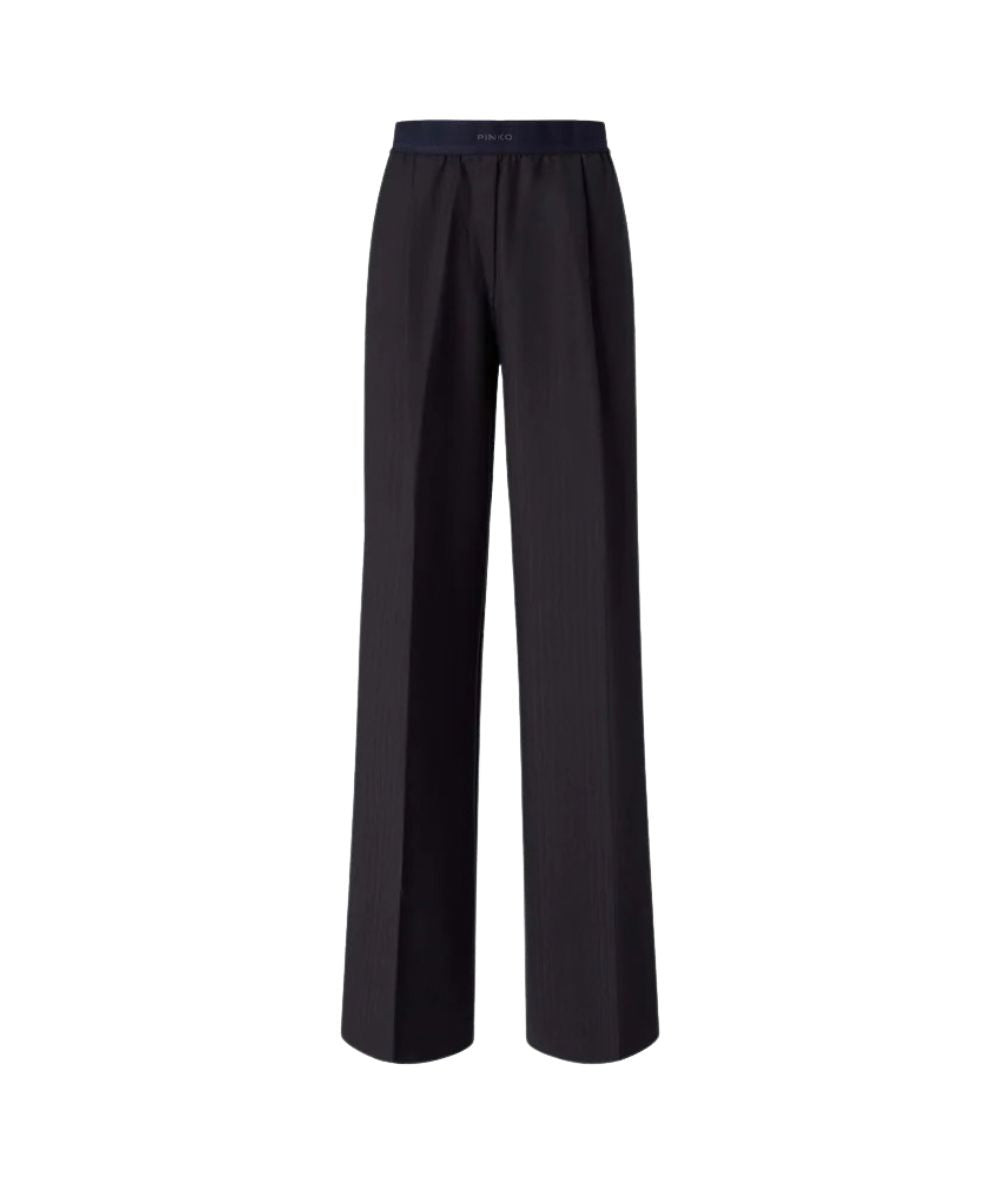 PINKO Pantaloni a Palazzo in Misto Lana Phaius 107560-A3IF Blu