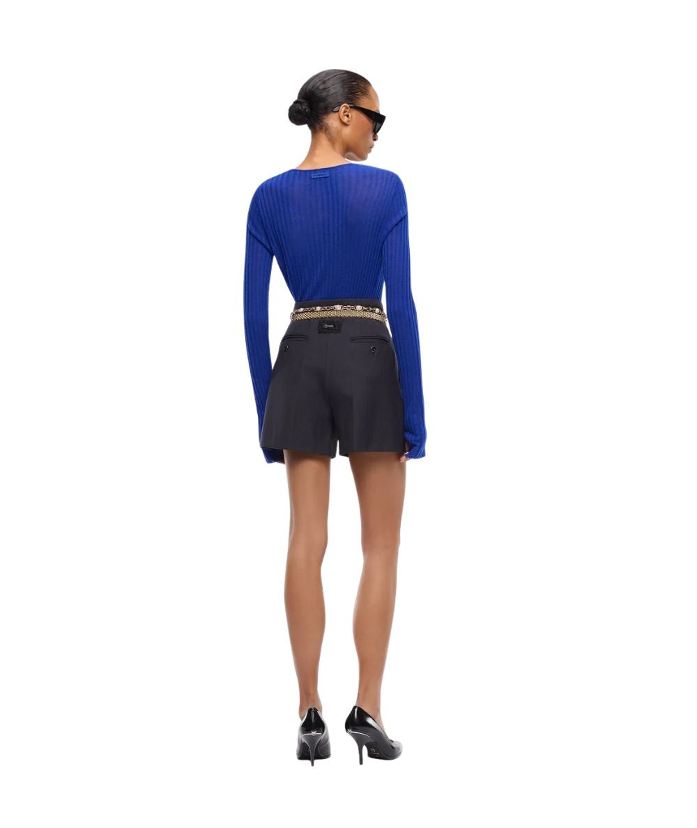 PINKO Shorts in Misto Lana Solanum 107512-A3IF Blu