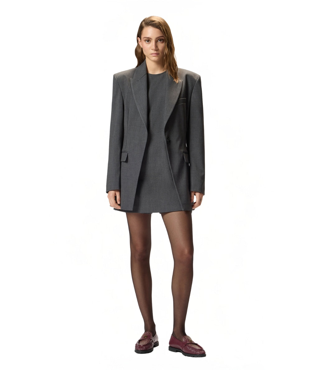 PINKO Tuta Corta Effetto Abito NAYARA Grigio Scuro