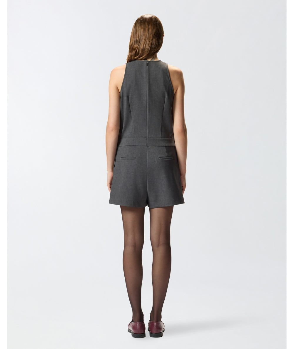 PINKO Tuta Corta Effetto Abito NAYARA Grigio Scuro