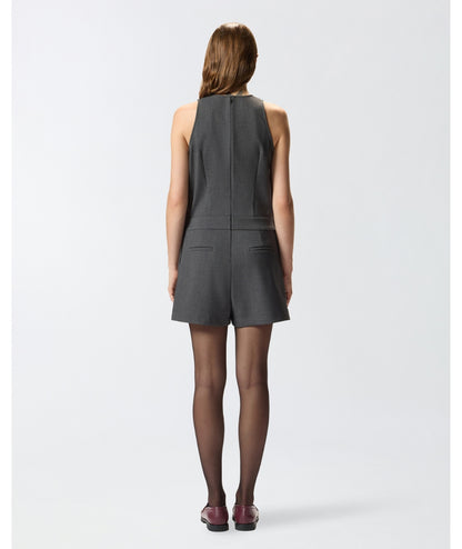 PINKO Tuta Corta Effetto Abito NAYARA Grigio Scuro