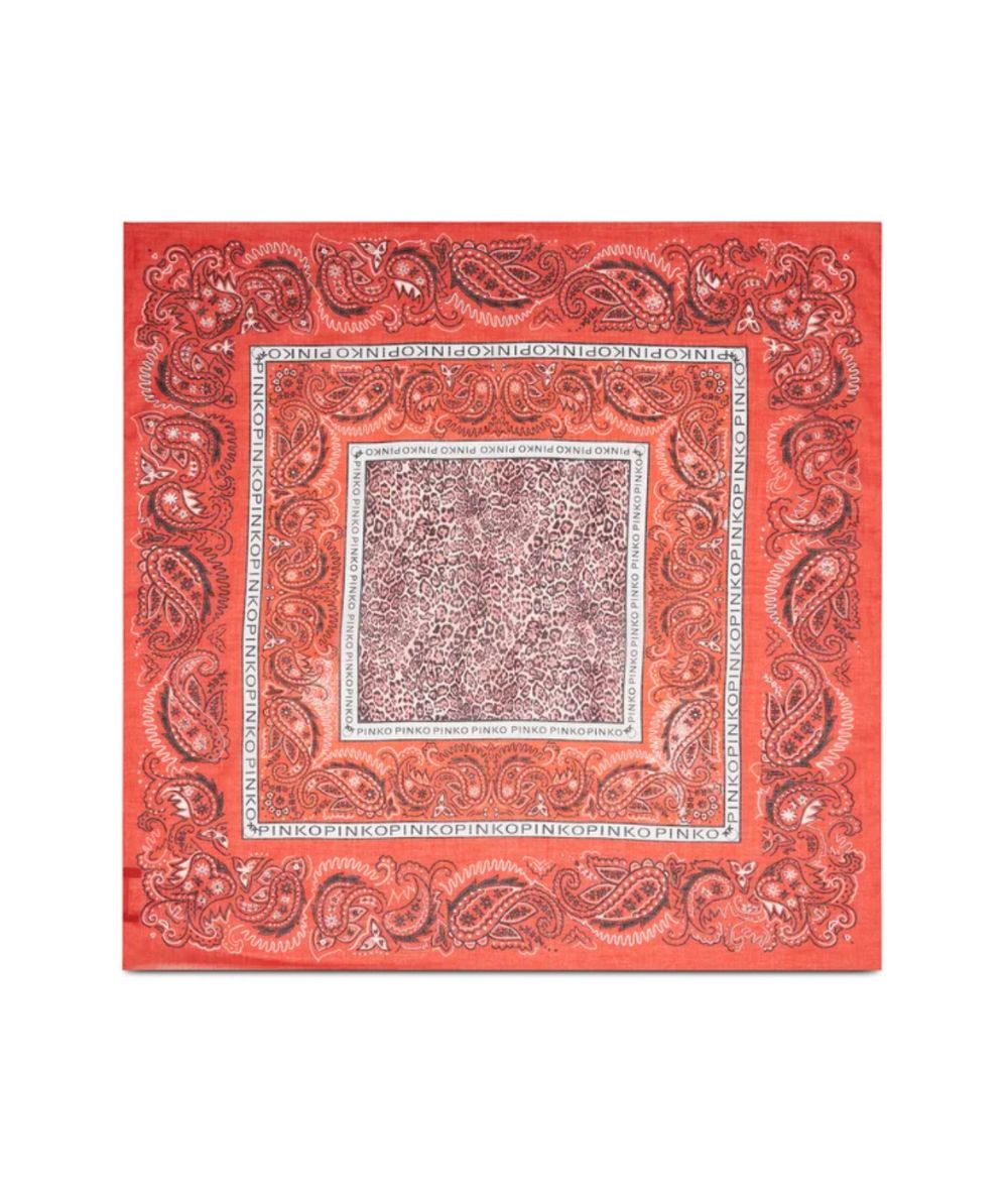 Pinko Foulard in Mussola di Cotone Linguistica 1Z203G Rosso