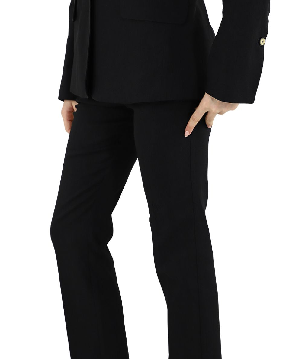 Pinko Pantalone Bello in Lino Stretch Nero