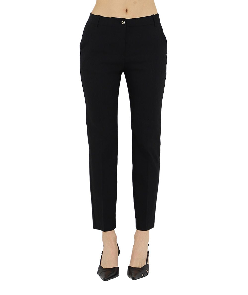 Pinko Pantalone Bello in Lino Stretch Nero