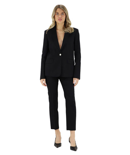 Pinko Pantalone Bello in Lino Stretch Nero