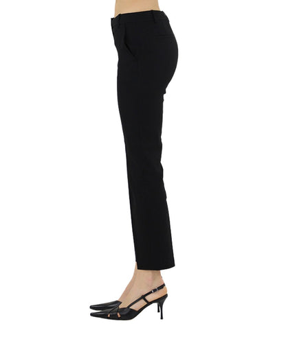 Pinko Pantalone Bello in Lino Stretch Nero