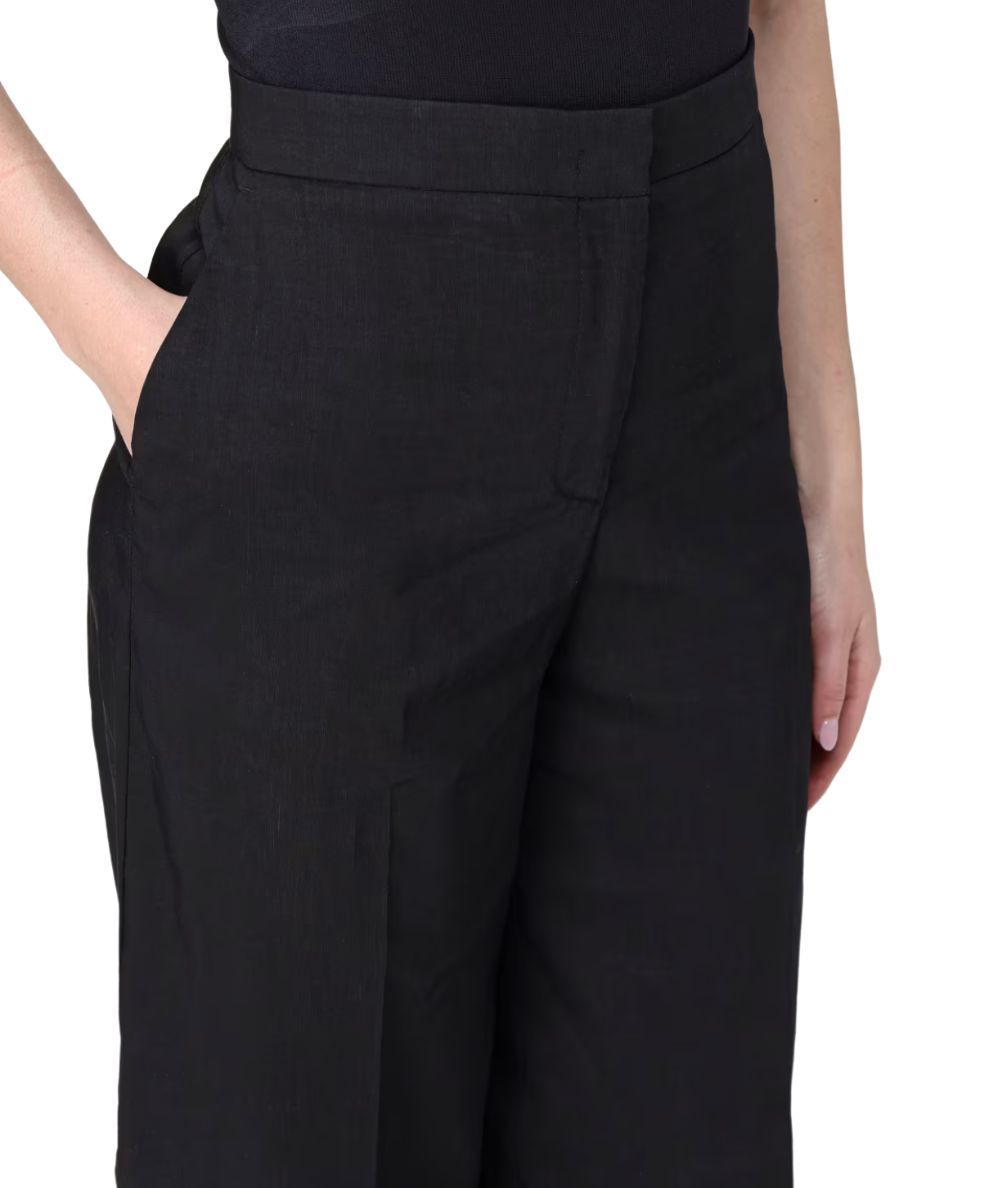 Pinko Pantaloni in Misto Lino Jacopone Z99 Nero