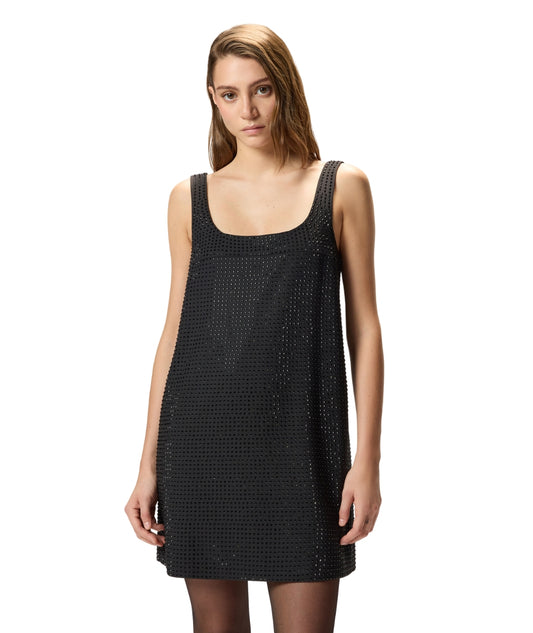 Pinko Abito Smanicato con Strass AROA Nero