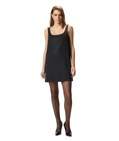 Pinko Abito Smanicato con Strass AROA Nero