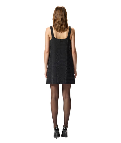 Pinko Abito Smanicato con Strass AROA Nero