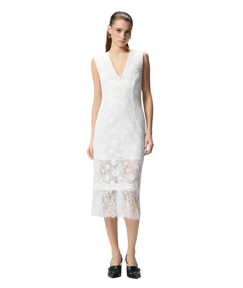 Pinko Abito Smanicato in Pizzo Audrey 106660 A381 Bianco