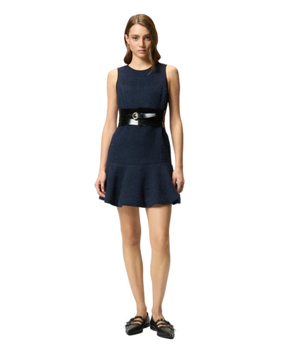 Pinko Abito Smanicato in Tweed ARROSTO Blu Notte