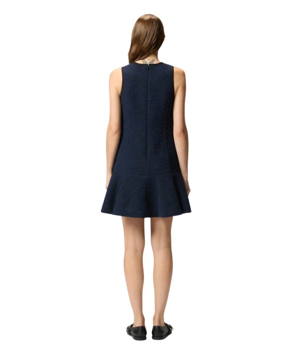 Pinko Abito Smanicato in Tweed ARROSTO Blu Notte