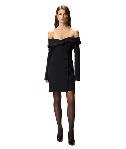 Pinko Abito Stile Blazer in Crepe Stretch ROSEMARIE Nero
