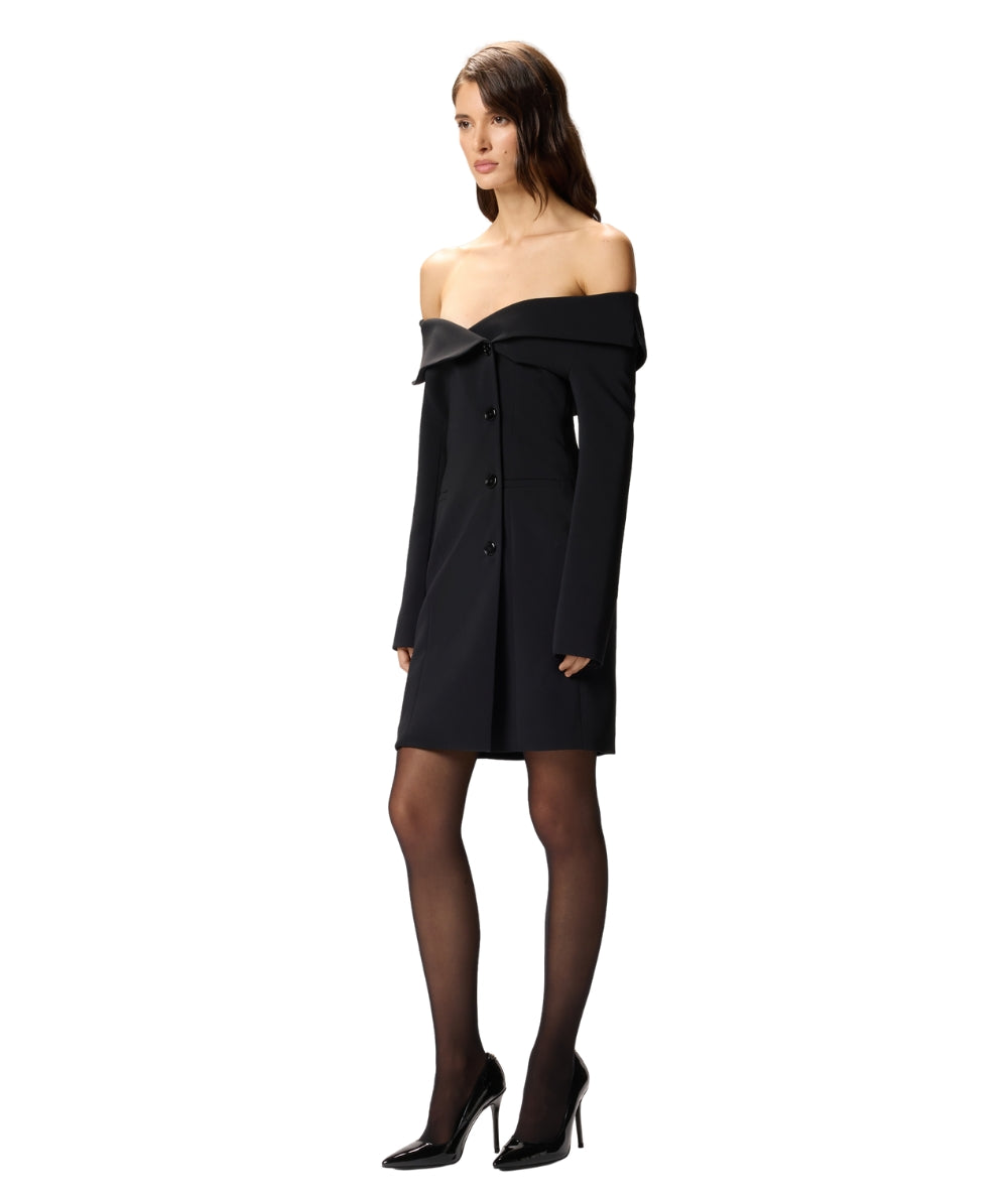 Pinko Abito Stile Blazer in Crepe Stretch ROSEMARIE Nero