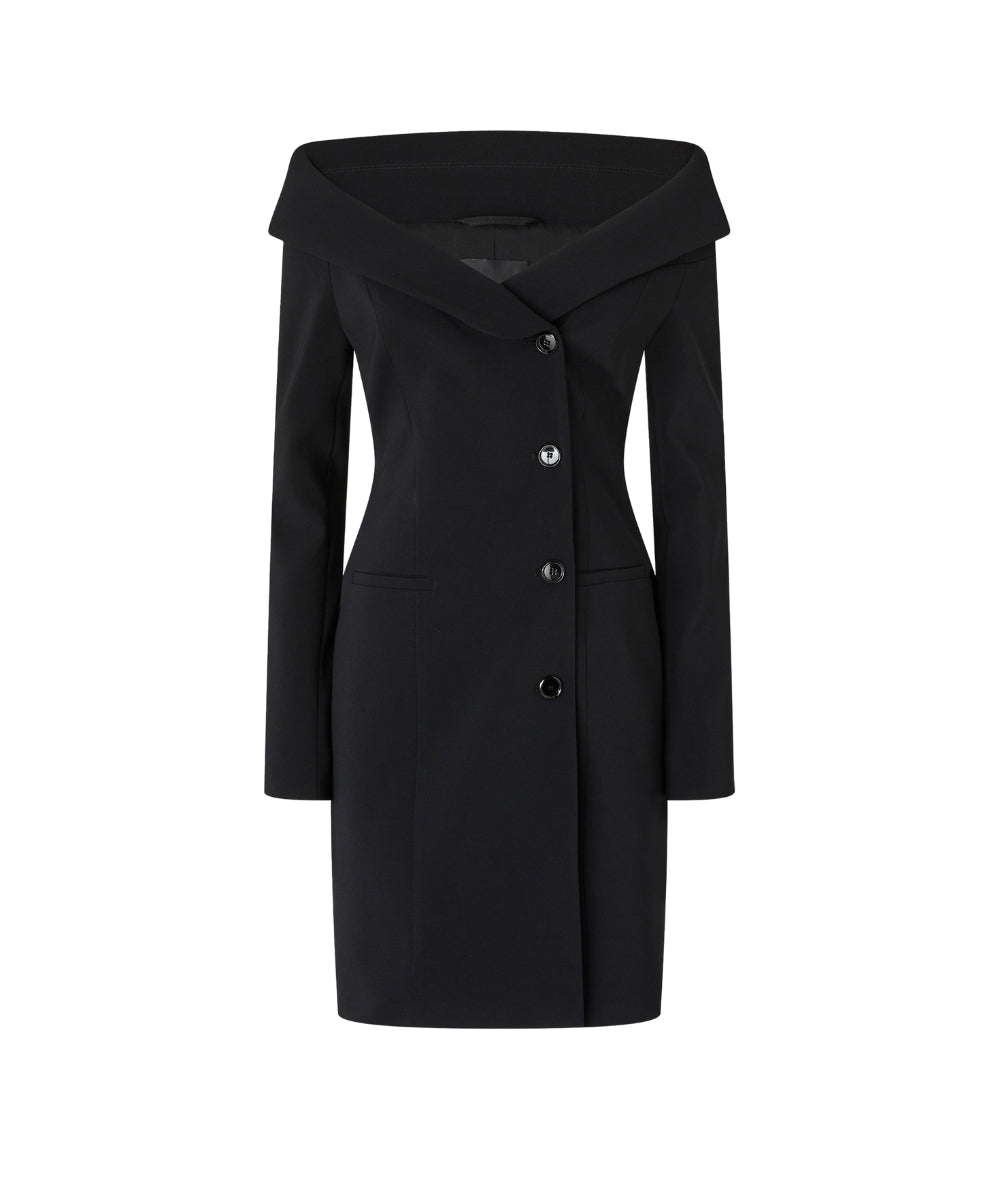 Pinko Abito Stile Blazer in Crepe Stretch ROSEMARIE Nero