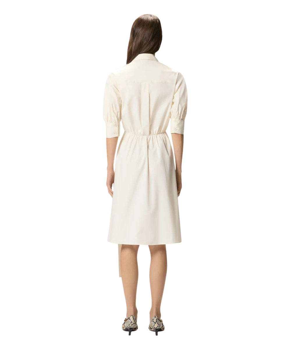 Pinko Abito a Portafoglio in Popeline di Cotone Aline 106602 A35Q Bianco