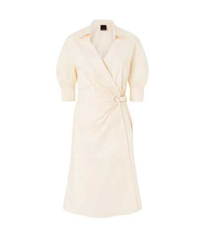 Pinko Abito a Portafoglio in Popeline di Cotone Aline 106602 A35Q Bianco