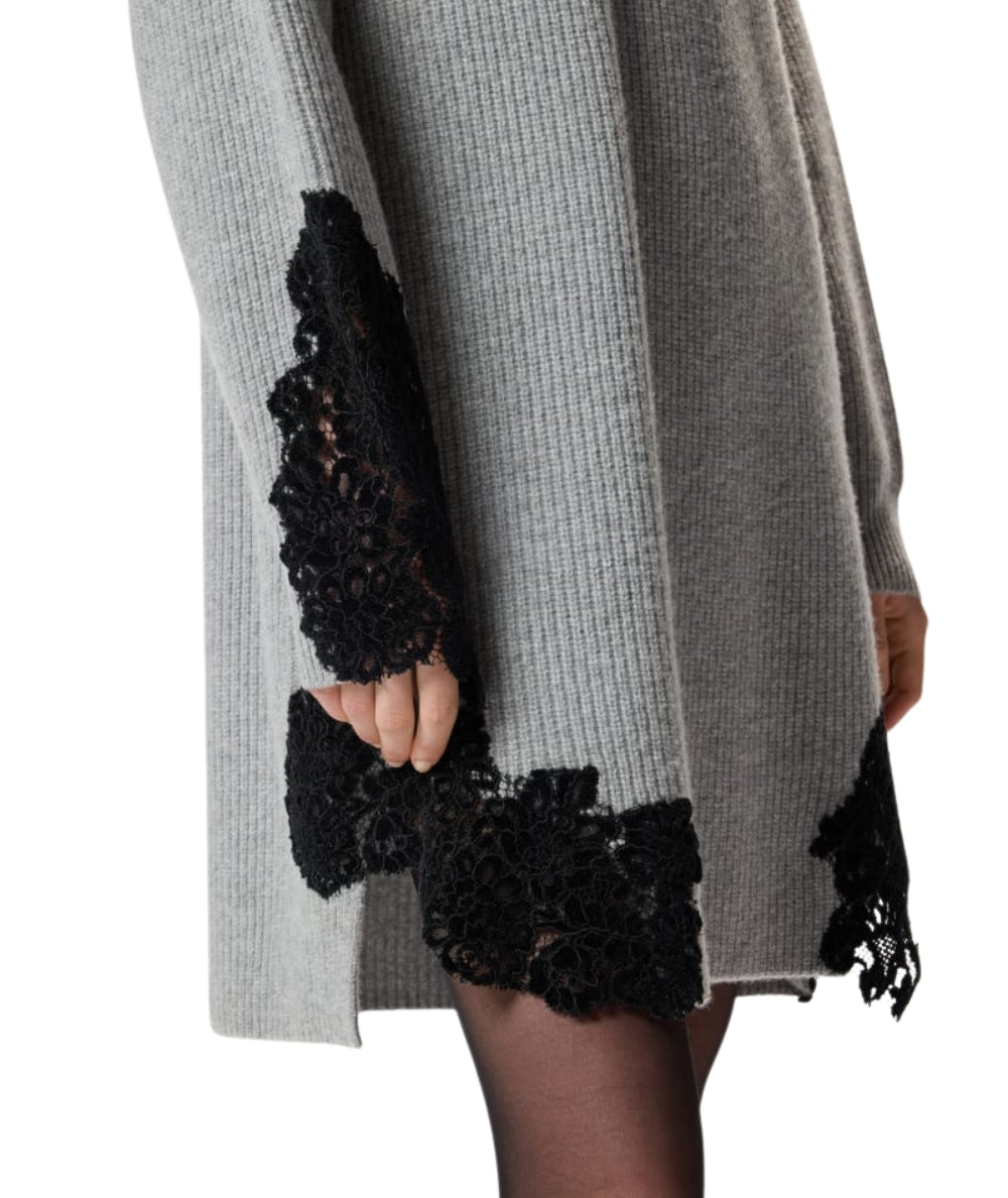 Pinko Abito in Misto Lana con Pizzo VALLEDAOSTA Grigio