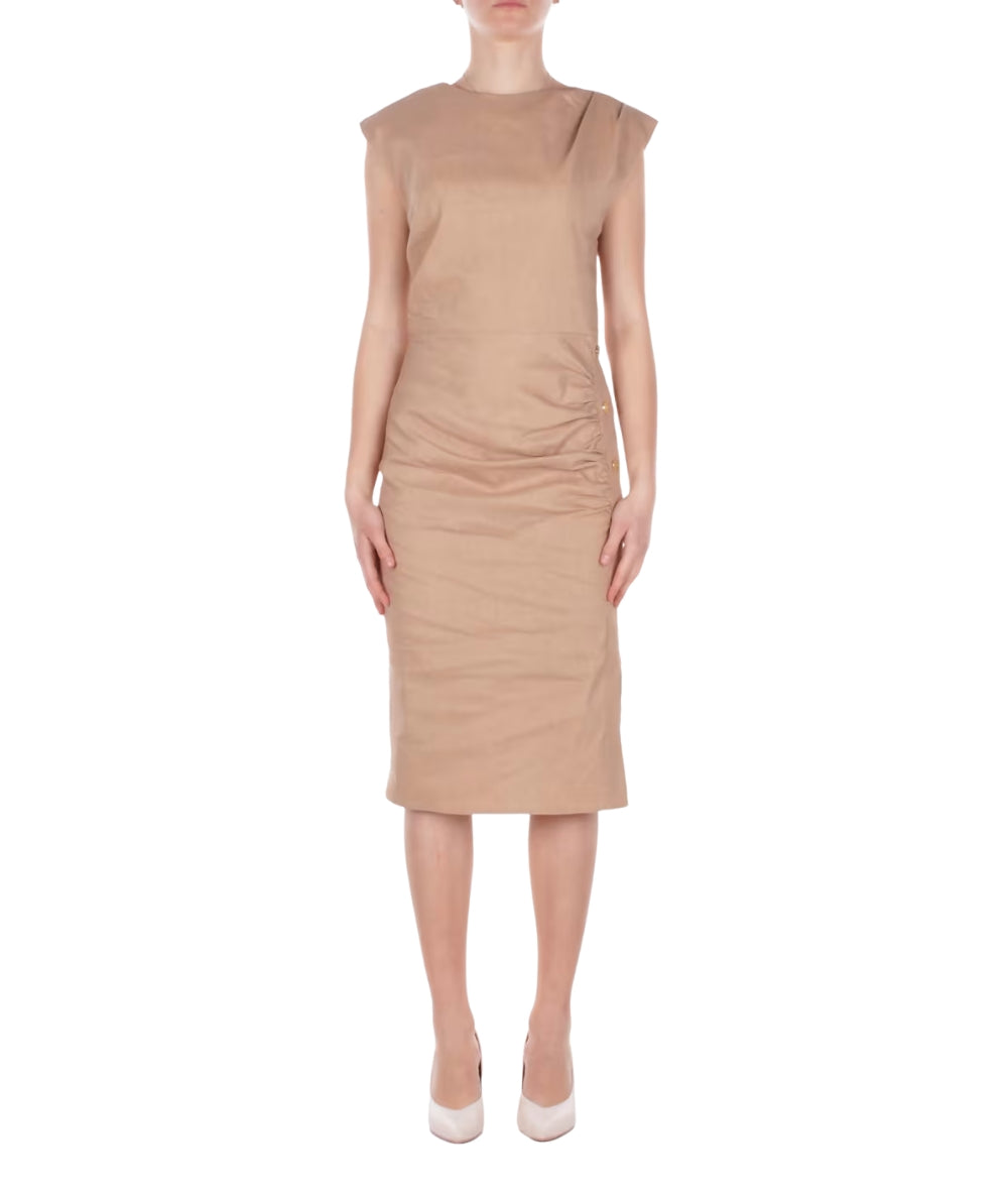 Pinko Abito in Misto Lino Stretch Alissa 106521 A34I Beige 