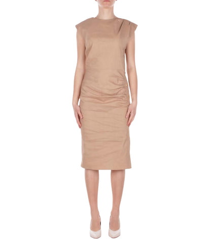 Pinko Abito in Misto Lino Stretch Alissa 106521 A34I Beige 