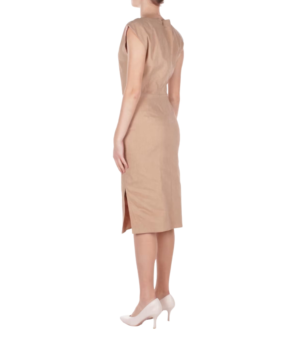 Pinko Abito in Misto Lino Stretch Alissa 106521 A34I Beige 