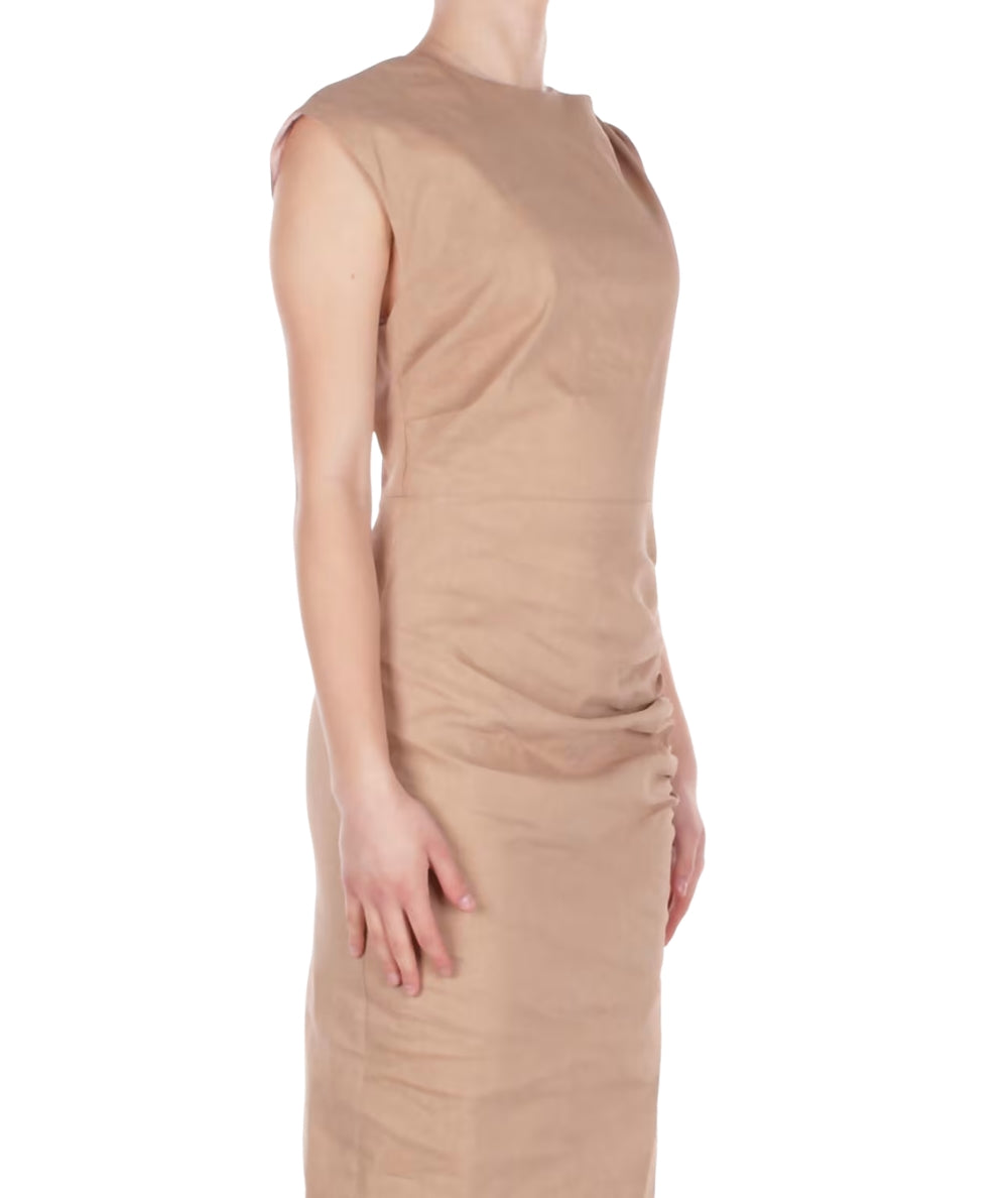 Pinko Abito in Misto Lino Stretch Alissa 106521 A34I Beige 