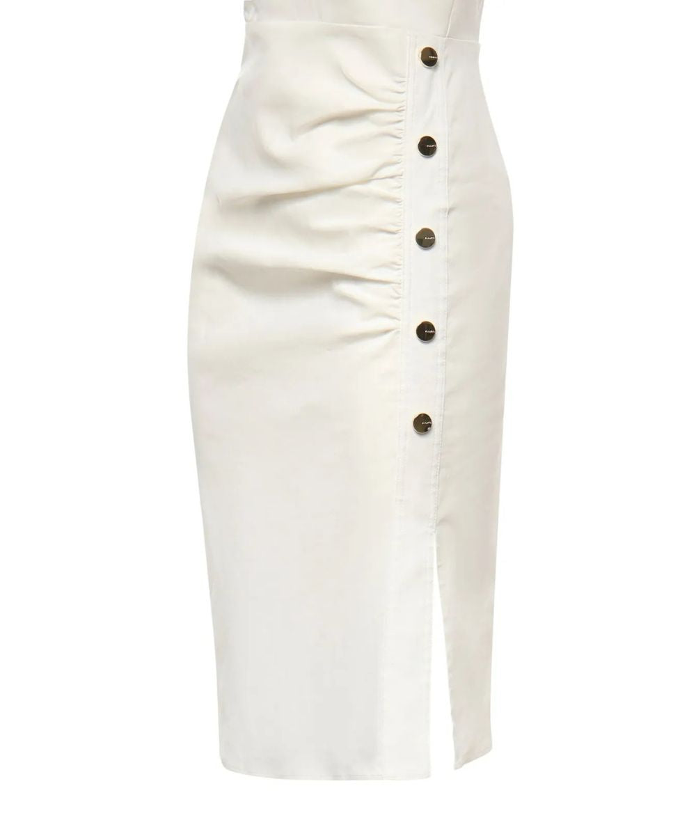 Pinko Abito in Misto Lino Stretch Alissa 106521 A34I Bianco