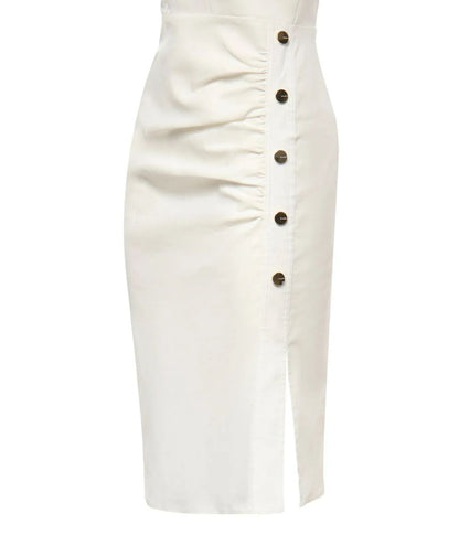Pinko Abito in Misto Lino Stretch Alissa 106521 A34I Bianco