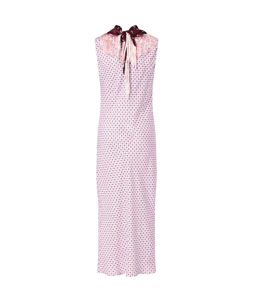 Pinko Abito in Twill con Stampa Foulard Adria 106200 A31L Rosa 