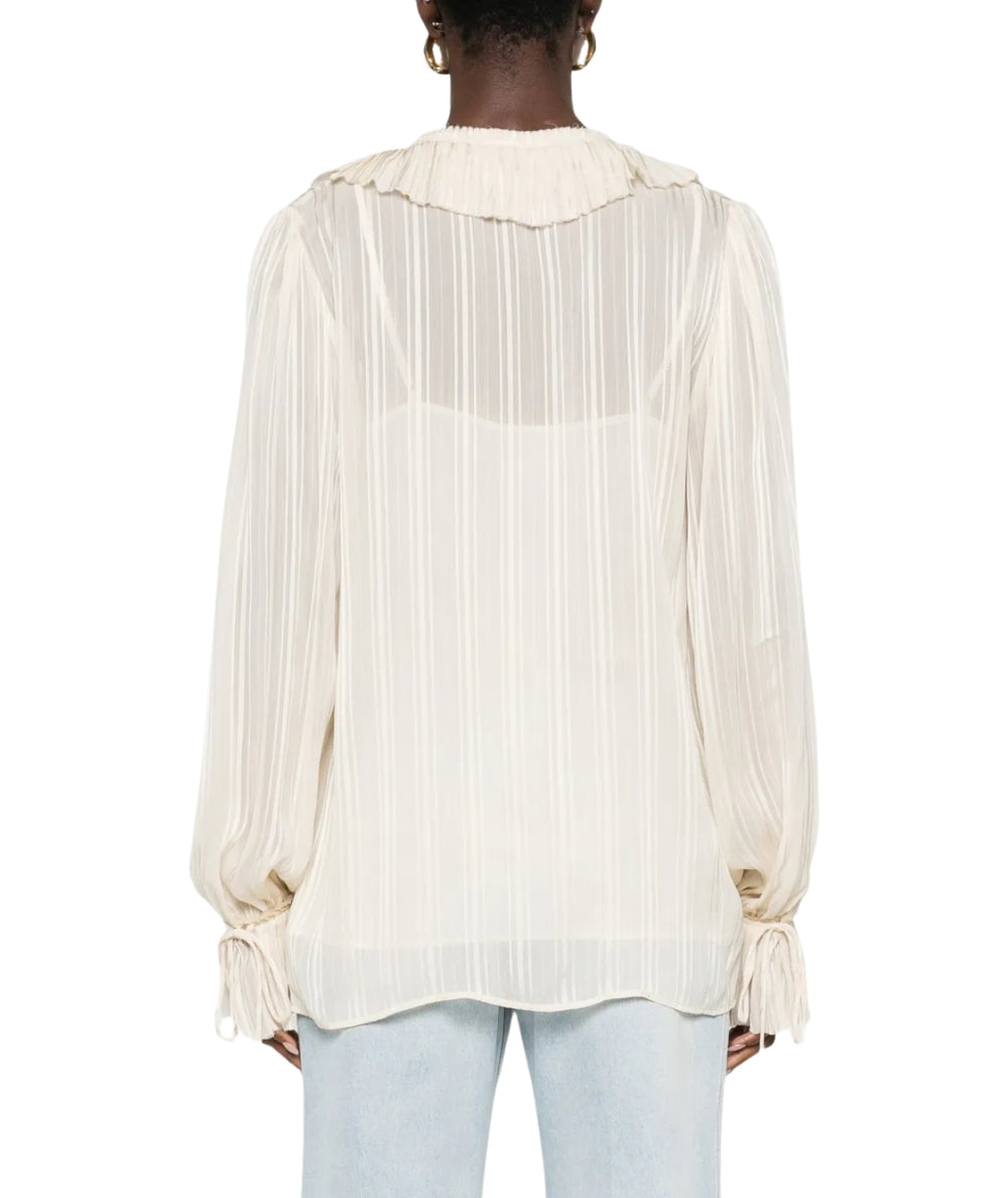 Pinko Blusa con Ruches Biddy 106276 A373 Bianco