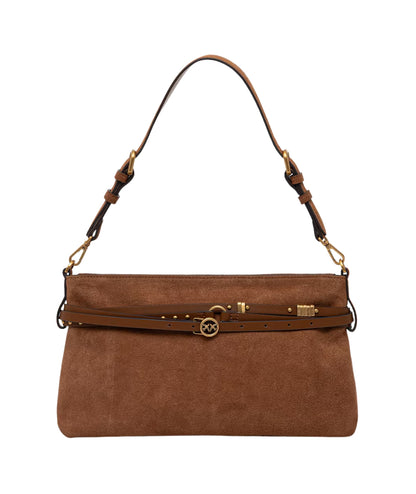 Pinko Borsa a Spalla Belt Bag Classic Suede 106176 A0F6 Marrone