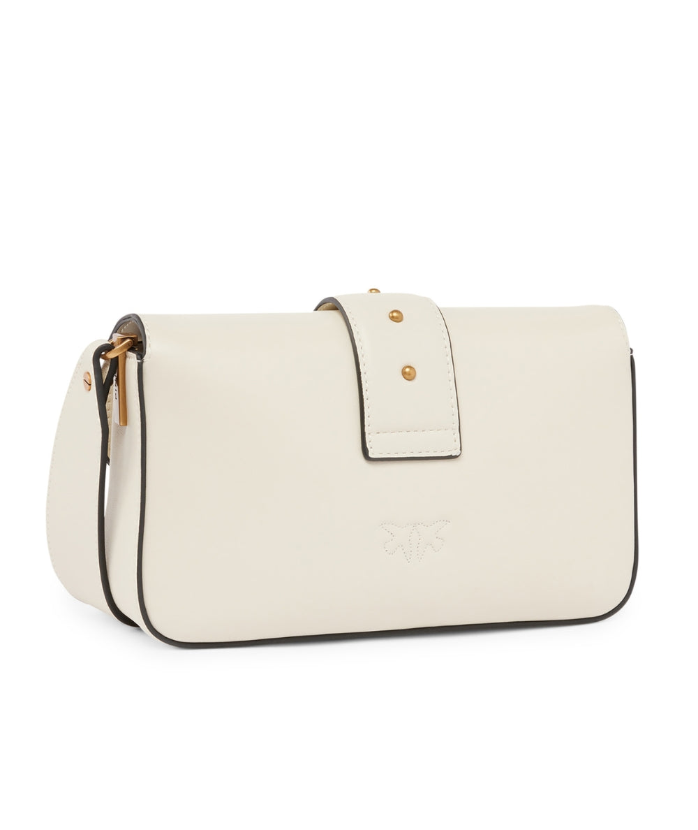 Pinko Borsa a Spalla Love One Mini Slouchy FL 104340 A0QO Bianco 
