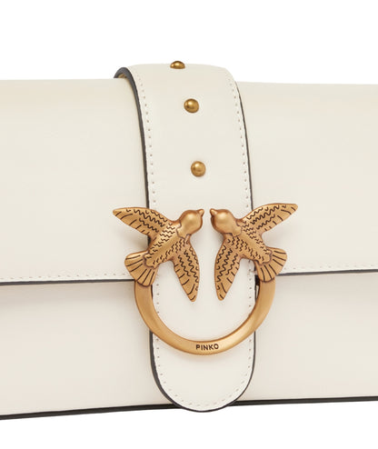 Pinko Borsa a Spalla Love One Mini Slouchy FL 104340 A0QO Bianco 