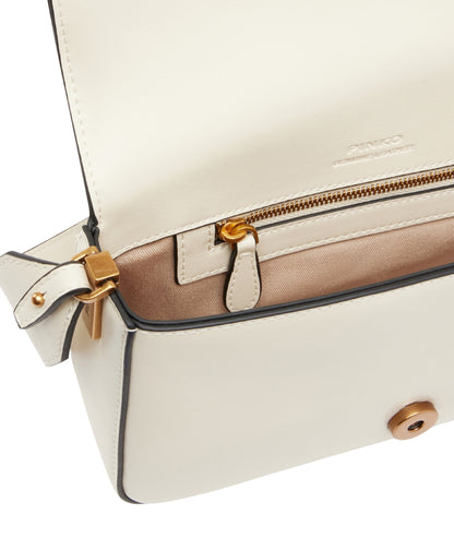 Pinko Borsa a Spalla Love One Mini Slouchy FL 104340 A0QO Bianco 