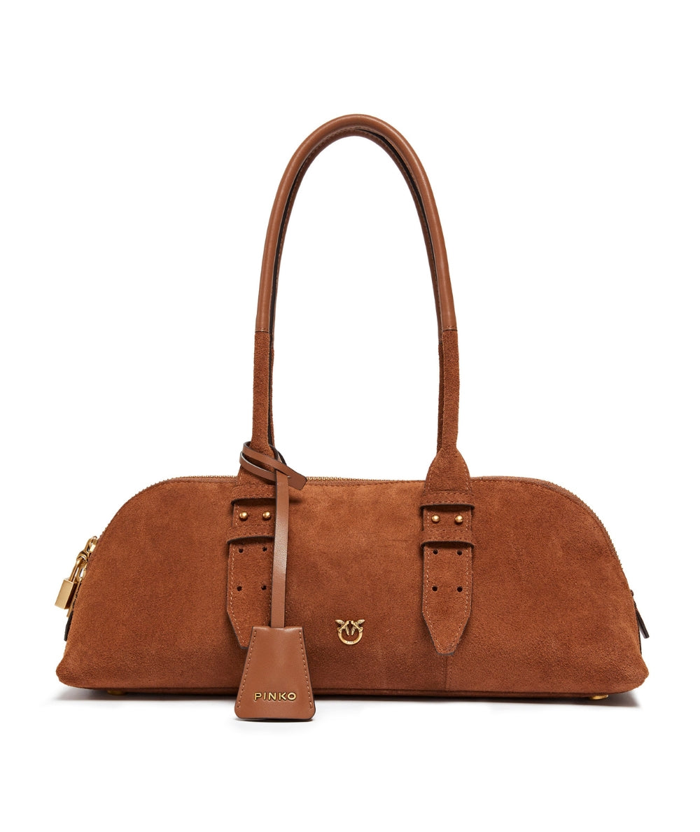 Pinko Bowling Baguette Big Suede 106169 A2JH Marrone