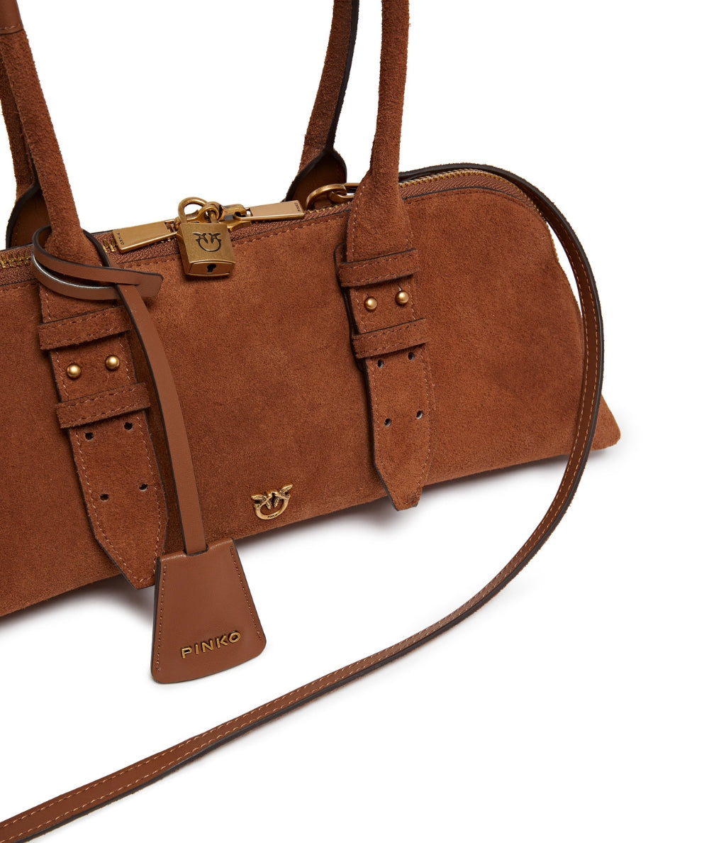 Pinko Bowling Baguette Big Suede 106169 A2JH Marrone