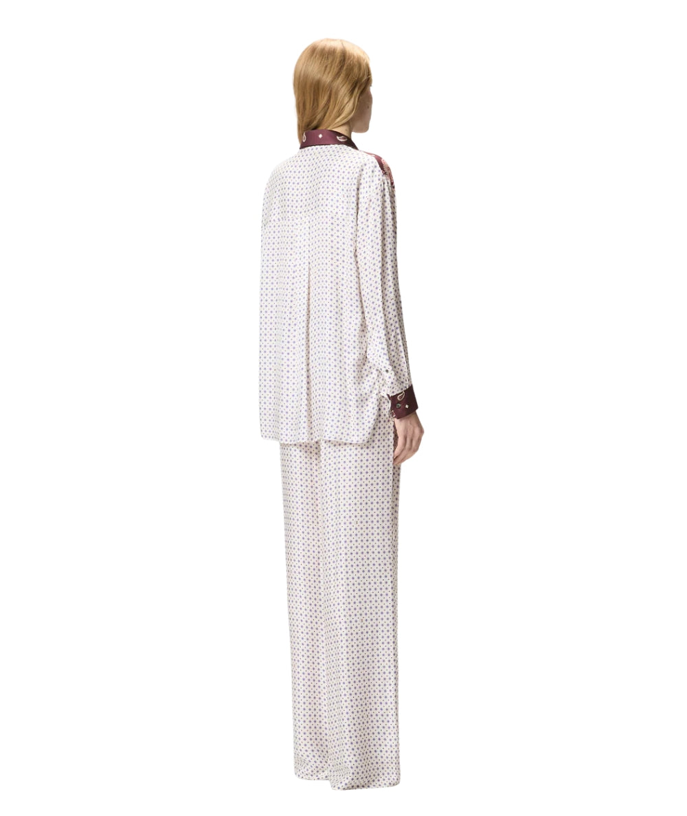 Pinko Camicia in Twill in Fantasia Stile Foulard Cher 106202 A31K Multicolore