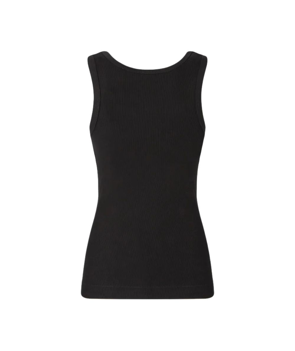 Pinko Canotta a Costine con Logo Dorato Calcolatore 100807 A338 Nero 