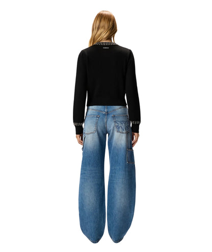 Pinko Cardigan con Strass SPEZZINO 105686 A2S4 Nero