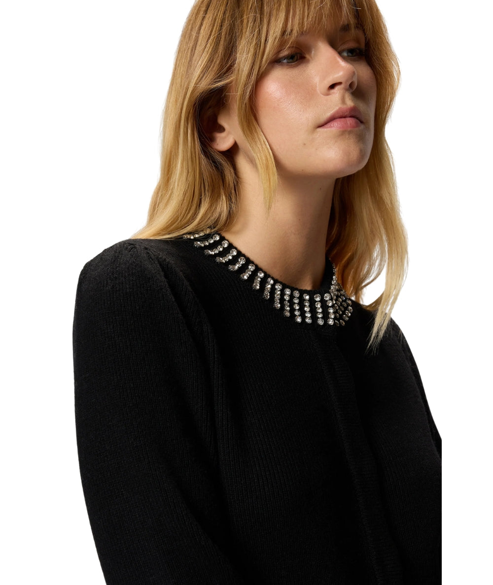 Pinko Cardigan con Strass SPEZZINO 105686 A2S4 Nero