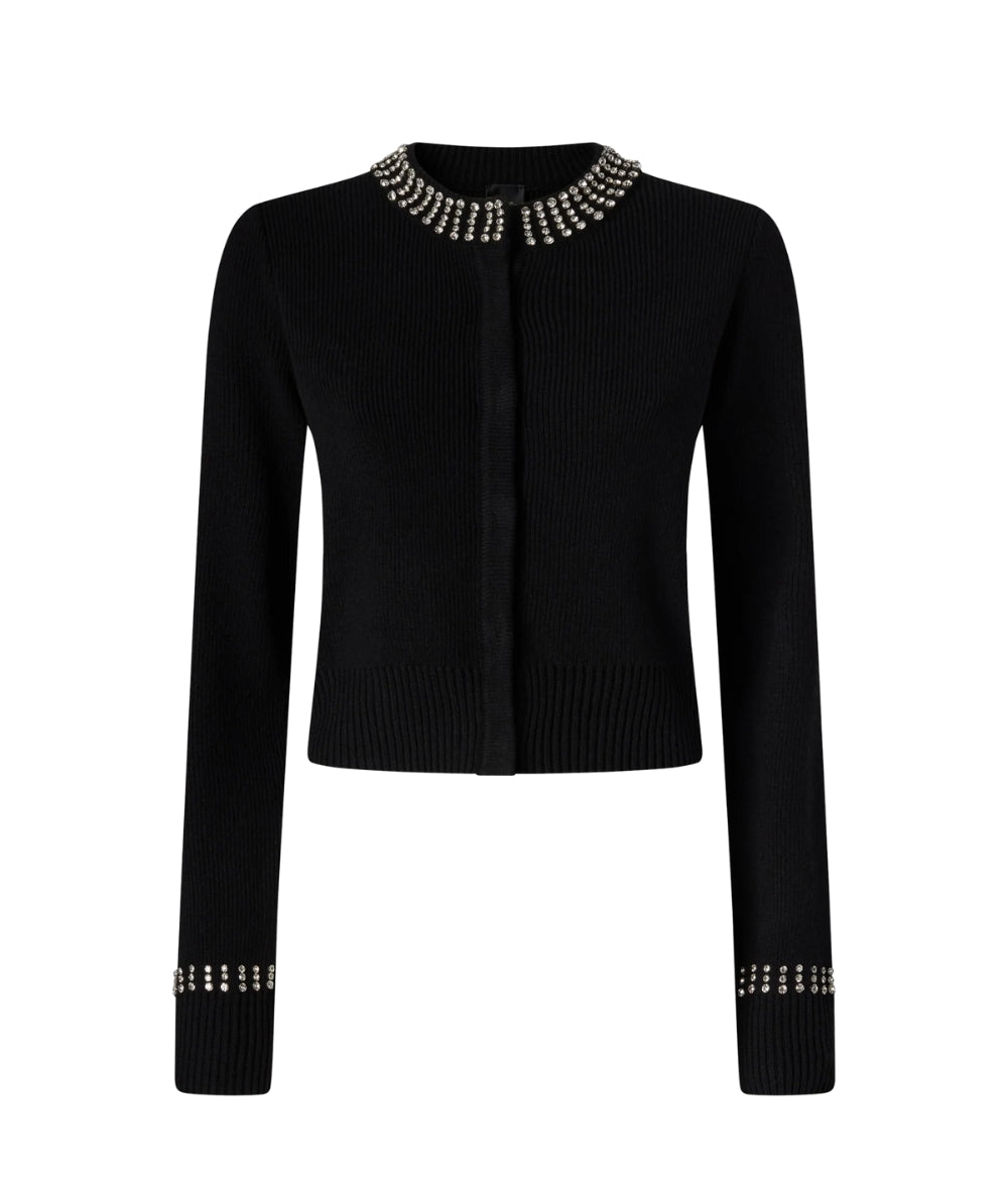 Pinko Cardigan con Strass SPEZZINO 105686 A2S4 Nero