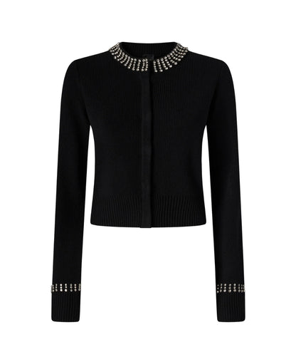 Pinko Cardigan con Strass SPEZZINO 105686 A2S4 Nero